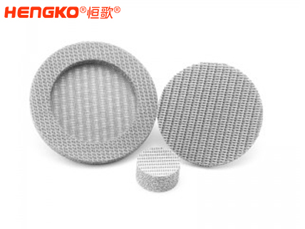 濾芯廠家不銹鋼316燒結(jié)網(wǎng)過濾片呼吸金屬孔隙均勻透氣，水處理過濾用